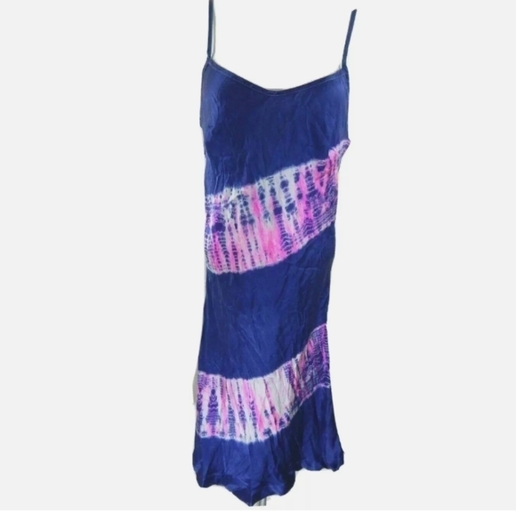 Seaton Tie Dye Silk Slip Dress - Picture 1 of 4